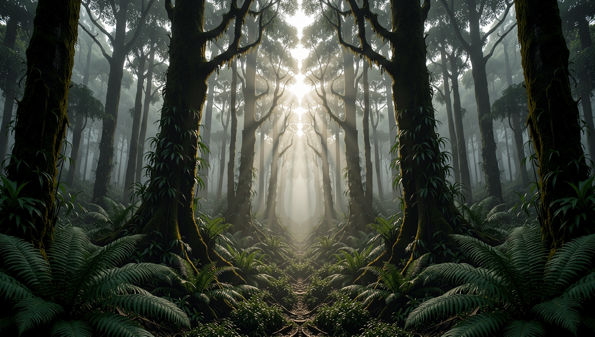 Hutan tropis Indonesia yang tenang